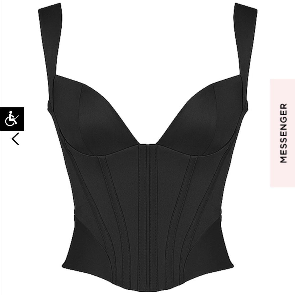 House of cb liberty black satin corset